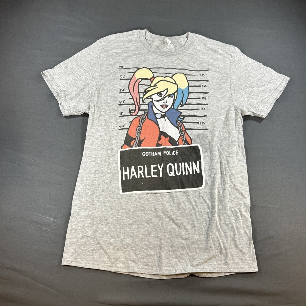 Harley Quinn Mugshot T-Shirt Grey